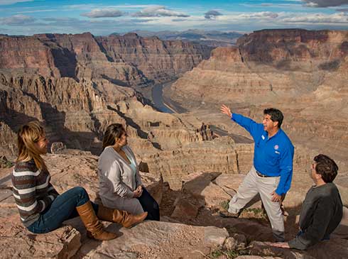 An authentic Grand Canyon West Rim adventure awaits, with a journey past Lake Mead, through a Joshua tree forest and into Eagle Point, home to the Hualapai Village and Tribe. Panoramic views, a natural bat cave and a stop at the Hoover Dam make this an un