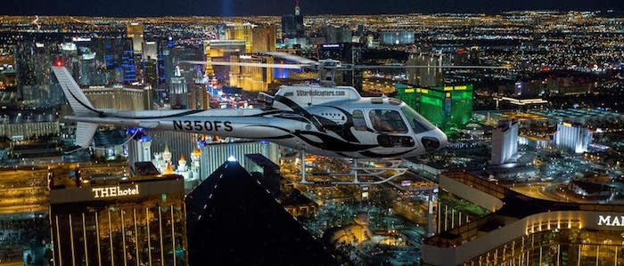 Celebrate your stay with a Las Vegas helicopter night Strip flight, as you soar over the dazzling Las Vegas Strip City lights!