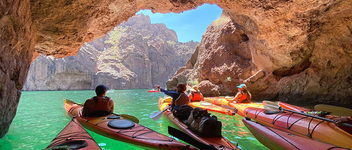 Blazin Paddles Las Vegas 3 hour Guided half day kayak tour through the beautiful Black Canyon