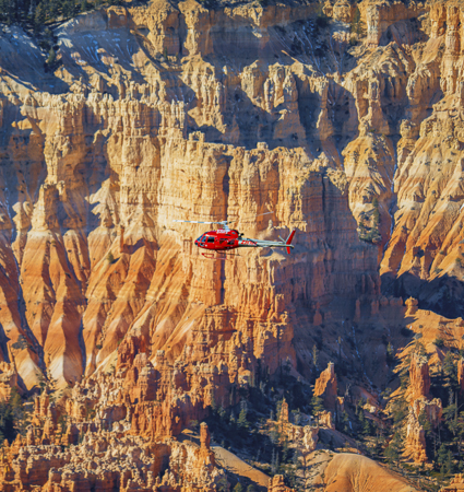 Soar deeper into Bryce Canyon National Park on this 30-minute highlights helicopter tour. Experience breathtaking views of Bristlecone Point, Rainbow Point, Natural Bridge, and dramatic fault lines.