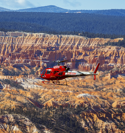 This high-energy 25-mile Bryce Canyon National Park helicopter tour delivers panoramic views, personal Pilot narration, and incredible photo opportunities as you soar over Boat Mesa, Sinking Ship, Fairyland, and dramatic cliffs. Perfect for first-time vis